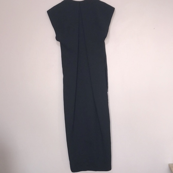 Asos black sleeveless side flap detail midi dress size 2 fits like a medium - Picture 5 of 11